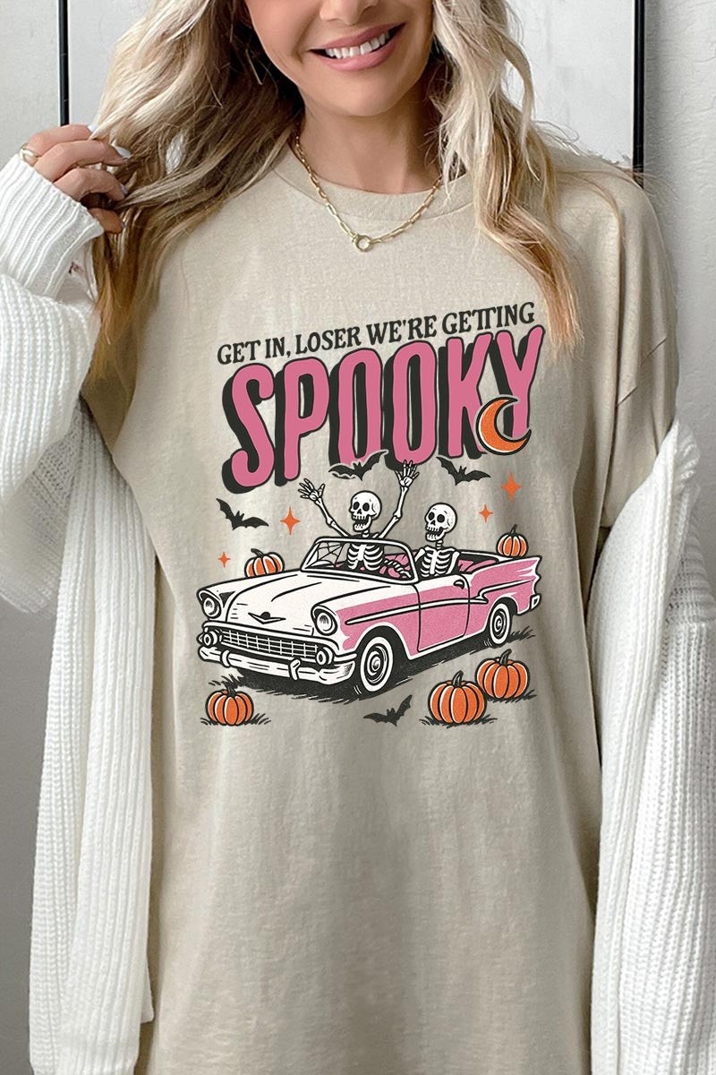 5000P-E3142 Spooky Skeleton Graphic Plus Heavy Cotton Tee $12.75