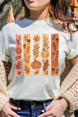 US3001-E3110 Brushstroke Boho Fall Graphic Tee $12.5