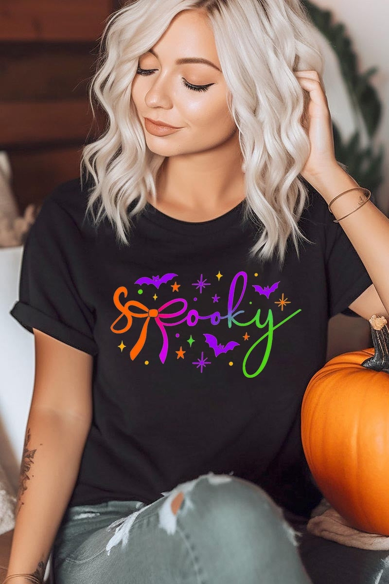US3001P-E3109 Spooky Halloween Graphic Plus Tee $16