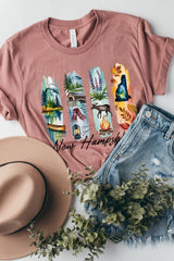 US3001P-E3061NH New Hampshire State Brushstroke Graphic Plus Tee $16