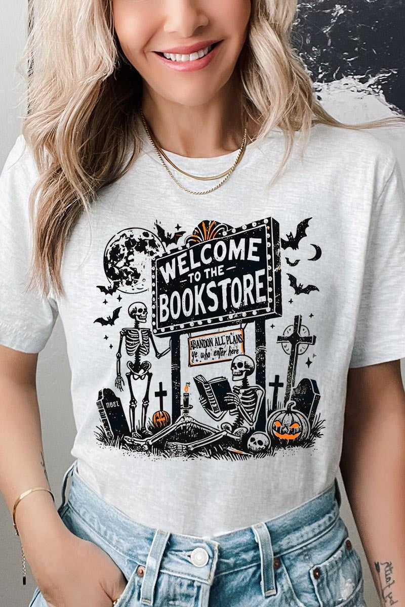 US3001P-E3122 Bookstore Halloween Graphic Plus Tee $16