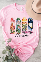 US3001-E3061NV Nevada State Brushstroke Graphic Tee $12.5