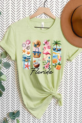US3001-E3061FL Florida State Brushstroke Graphic Tee $12.5