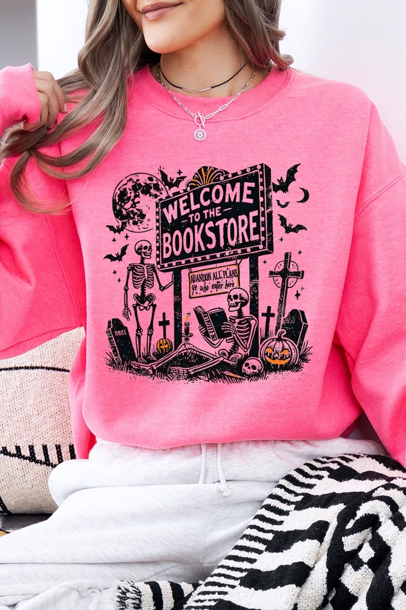 UL180P-E3122 Bookstore Halloween Graphic Plus Sweatshirt $25