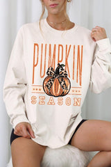 UL240-E3145 Pumpkin Season Graphic Long Sleeve Tee $13.75