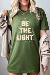 US3001-E3202 Be the Light Christmas Graphic Tee $12.5