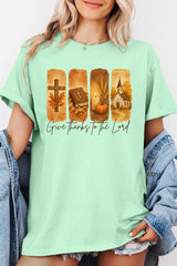 5000P-E3169 Give Thanks To The Lord Graphic Plus Heavy Cotton Tee $12.75