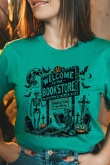 US3001-E3122 Bookstore Halloween Graphic Tee $12.5