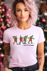 US3001-E3203 Grinch Dance Funny Christmas Graphic Tee $12.5