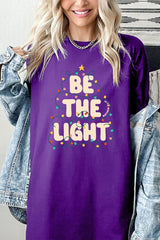 5000P-E3202 Be the Light Christmas Graphic Plus Heavy Cotton Tee $12.75
