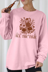 UL240P-E3116 God Is Good Floral Graphic Plus Long Sleeve Tee $17