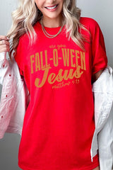 5000-E3143 Are You Fall O Ween Jesus Graphic Heavy Cotton Tee $9