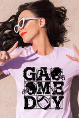 US3001P-E3073 Distressed Game Day Graphic Plus Tee $16