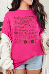 5000P-E3163 Pumpkin Patch Doodle Graphic Plus Heavy Cotton Tee $12.75