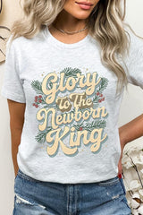 US3001P-E3220 Glory to the Newborn King Graphic Plus Tee $16