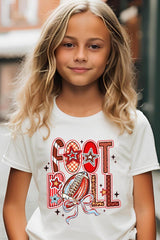 US3001Y-E3053Z Brushstroke Football Kids Graphic Tee $11