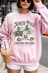 UL180P-E3174 North Pole Christmas Graphic Plus Sweatshirt $25