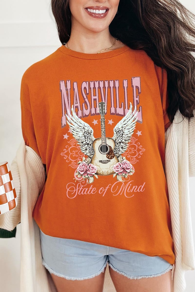 5000P-E3157 Nashville Rose Graphic Plus Heavy Cotton Tee $12.75