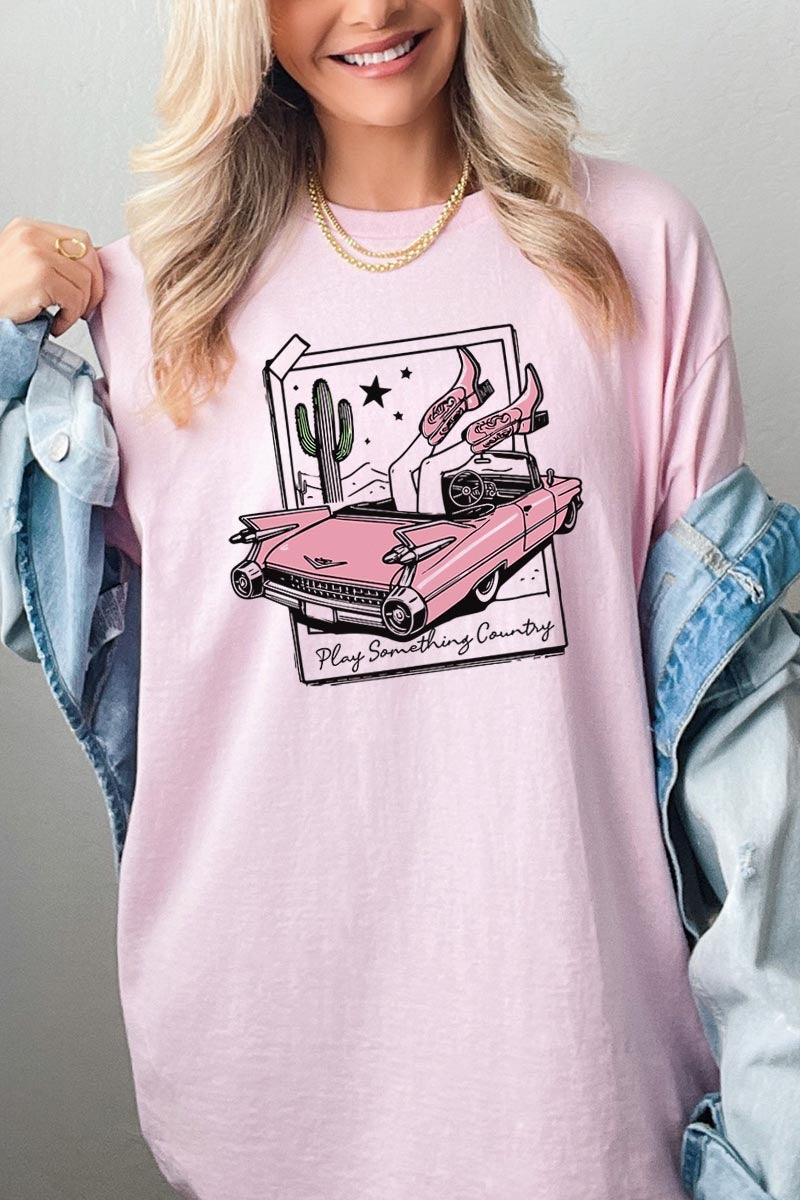 5000-E3098 Play Something Country Graphic Heavy Cotton Tee $9