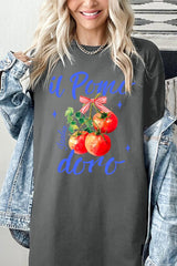 5000-E3070 Il Pomodoro Tomato Art Graphic Heavy Cotton Tee $9