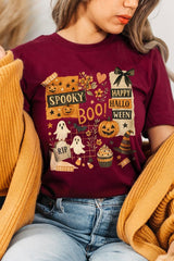 US3001P-E3084 Halloween collage Graphic Plus Tee $16
