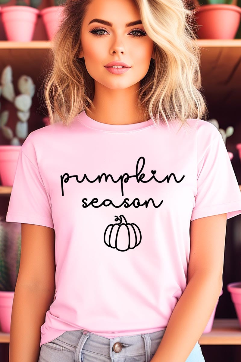 US3001P-E3152 Pumpkin Season Graphic Plus Tee $16