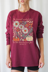 UL240-E3173 Faith Harvest Graphic Long Sleeve Tee $13.75