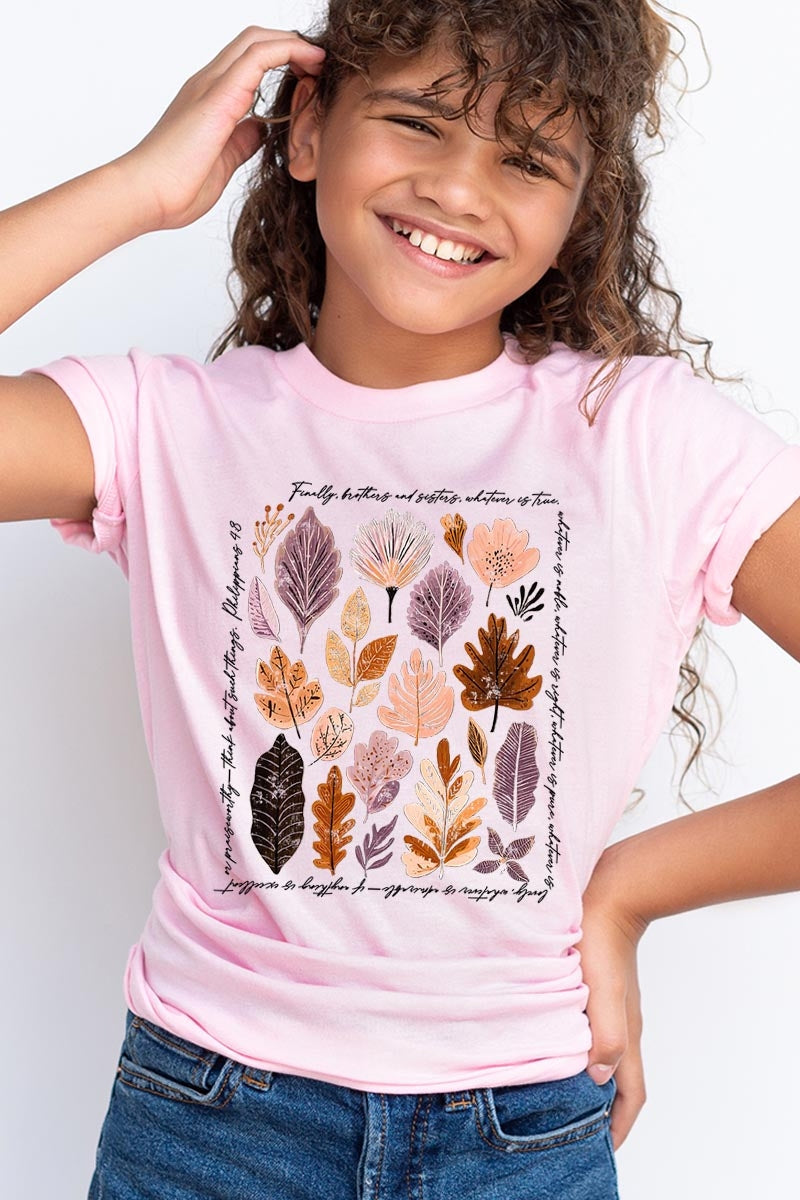 US3001Y-E3147Z Christian Fall Kids Graphic Tee $11