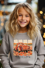 UL180B-E3172Z Harvest Is Plenty Kids Graphic Sweatshirt $20