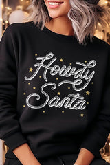 UL180-E3199 Howdy Santa Graphic Sweatshirt $20