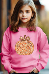 UL180B-E3135Z Floral Fall Pumpkin Kids Graphic Sweatshirt $20