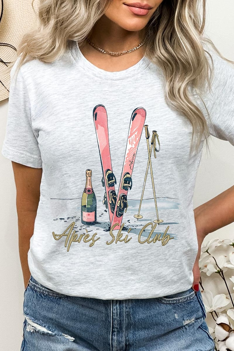 US3001-E3187 Apres Ski Club Graphic Tee $12.5