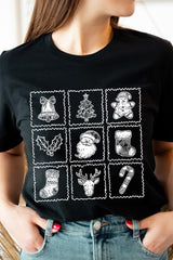 US3001P-E3215 Christmas Icons Graphic Plus Tee $16