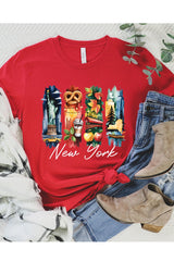 US3001-E3061NY New York State Brushstroke Graphic Tee $12.5