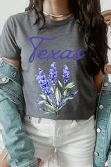 US3001P-E3060 Texas Bluebonnet Graphic Plus Tee $16