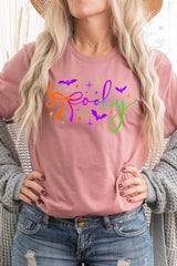 US3001-E3109 Spooky Halloween Graphic Tee $12.5