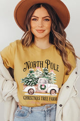 US3001-E3174 North Pole Christmas Graphic Tee $12.5