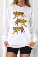UL240-E3104 Retro Tigers Graphic Long Sleeve Tee $13.75