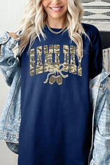 5000-E3131 Football Game Day Camo Graphic Heavy Cotton Tee $9