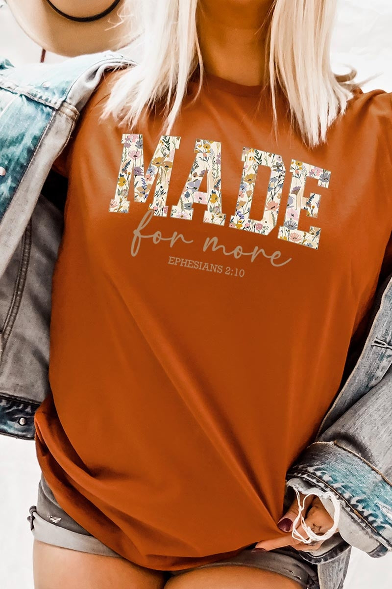 US3001P-E3068 Made for More Faith Graphic Plus Tee $16