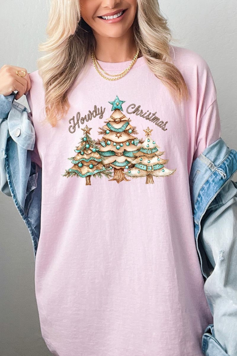 5000P-E3185 Howdy Christmas Graphic Plus Heavy Cotton Tee $12.75
