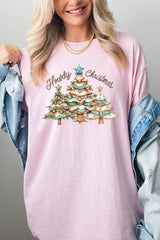 5000P-E3185 Howdy Christmas Graphic Plus Heavy Cotton Tee $12.75