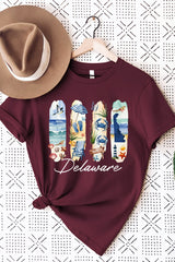 US3001-E3061DE Delaware State Brushstroke Graphic Tee $12.5