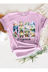 US3001P-E3061VA Virginia State Brushstroke Graphic Plus Tee $16