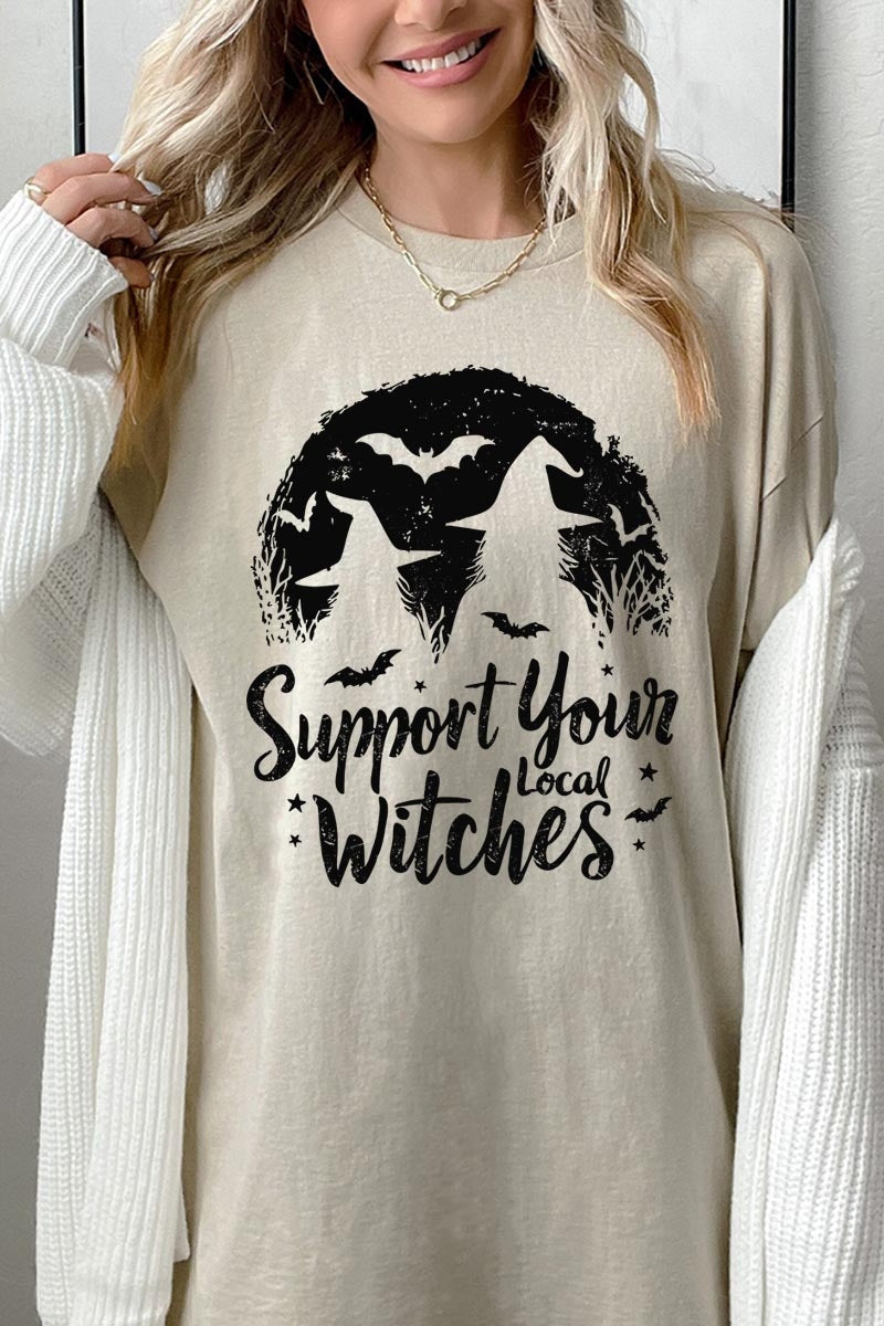 5000-E3161 Local Witches Halloween Graphic Heavy Cotton Tee $9