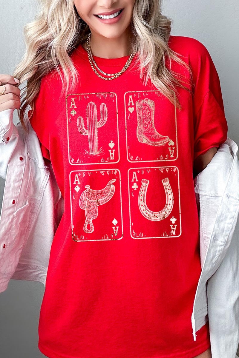 5000P-E3094 Western Cowgirl Card Graphic Plus Heavy Cotton Tee $12.75