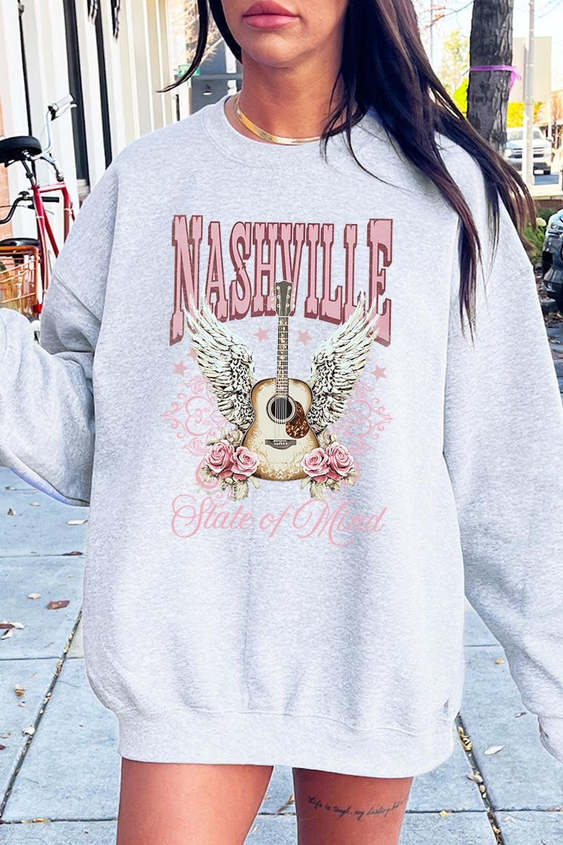UL180-E3157 Nashville Rose Graphic Sweatshirt $20