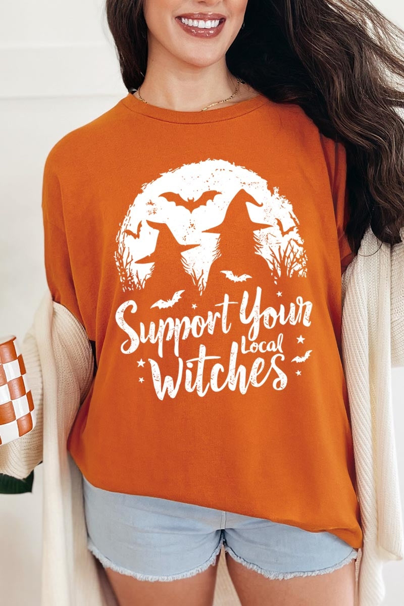 5000P-E3161 Local Witches Halloween Graphic Plus Heavy Cotton Tee $12.75
