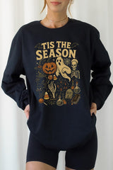 UL240-E3125 Tis The Season Halloween Graphic Long Sleeve Tee $13.75