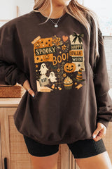 UL180-E3084 Halloween collage Graphic Sweatshirt $20